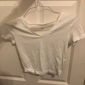 White Cropped T-Shirt